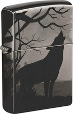 Zippo 49188 Wolves 360 Design Black Ice Lighter Windproof Pocket Lighter NEW picture