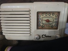 Vintage 1940s Clarion Radio Kilocycles. Super Cool History Turns On, Lights Up picture