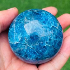 286g Natural Blue Apatite Ball Quartz Crystal Gemstone Sphere Specimen Healing picture