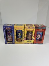 Vintage 1990s Disney Burger King Glasses Lot 4 Aladdin Pinocchio Pocahontas NIB⁠ picture