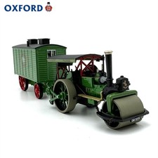 1:76 OO Gauge Vintage Alloy Diecast Model - Steam Roller & Trailer Truck Set new picture