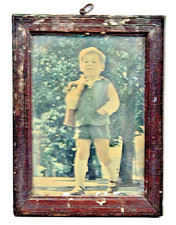 Vintage English Child Print in Elegant Wooden Frame picture