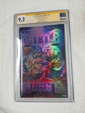 Sam De La Rosa Tribute Battle Beast Foil Variant CGC 9.2 SS Signed Sketch 46/55 picture