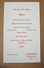 Rare Original 1954 ROMANOFFS Restaurant Beverly Hills New Years Eve Dinner Menu picture