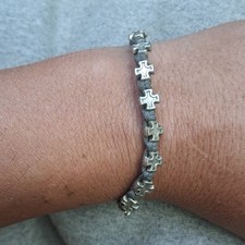 My Saint My Hero Faith Sterling Silver Woven Religious blessing Bracelet picture