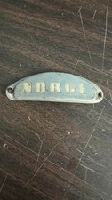 Vintage 1930s Norge Refrigerator Door Emblem Badge Antique Appliance Handle picture