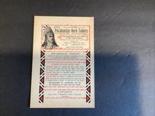Antique 1930s Pocahontas Herb Tablets Ad Package Card picture