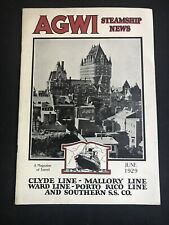 AGWI Steamship news June 1929 Clyde Mallory Ward  Porto Rico southern￼￼ picture
