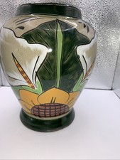 Hand-painted Glazed Clay Pottery Vase, 9