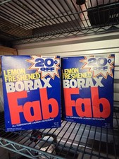2 New Vintage Borax In Fab Laundry Detergent Box 3lb Unopened  picture