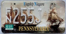 2001 PENNSYLVANIA Flagship Niagara License Plate Specialty picture