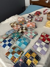 Vintage Fabric 9 Patches Lot picture
