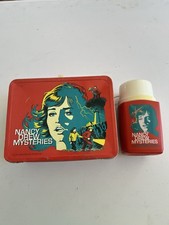 Nancy Drew Mysteries metal lunchbox with thermos 1977 Universal City Studios picture