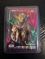 Topps 2015 Topps Chrome Star Wars Yoda #140 Refractor Return of the Jedi picture
