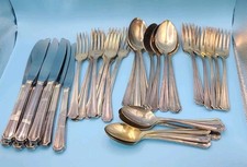 VTG Oneida Silversmiths CLAIRHILL FAIRHILL Silverplated 1978 Flatware 39 Pc. Set picture