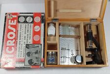 Two 1950s Microscopes Microset In Original Box & Other In Original Wooden Box  picture