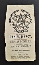 1877 antique POLITICAL REPUBLICAN campaign New Hampshire TICKET Daniel MARCY picture