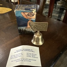Montana State Centennial 1898-1998 Commemorative Souvenir Bell With Box VGUC picture