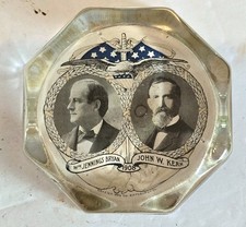 Antique 1908 Presidential Campaign Paperweight  Featuring Democratic Candidates picture