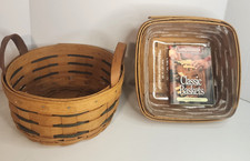 Longaberger Basket  Various Sizes Made in USA  Lot of 2 picture