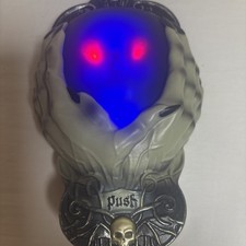Discontinued HTF 2010s GEMMY Halloween Talking Witchy Skull Doorbell Animated  picture