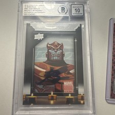 Josh Brolin Thanos Autograph 2018-19 Marvel Annual In Memoriam #IM4 Beckett 10 S picture