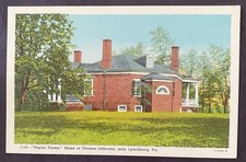 VA.  Vintage Postcard Poplar Forest Home of Thomas Jefferson near Lynchburg picture