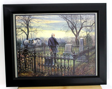 Lg Size Framed Civil War Print, Mort Kunstler FINAL VISIT Lee Visits Jackson Gra picture