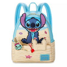 Loungefly Stitch & Scrump Rucksack Backpack Sandcastle STITCH Disney Store  picture