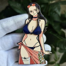 Anime Nico Robin figure Magnetic Metal Enamel Pin Badge LE. Collectible picture