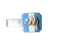 BSA Silver Beaver Tie Bar Vintage Sterling silver tie clasp boy scouts America picture