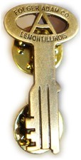 Folger Adam Prison Jail Key Prison Convict Felon Guard Suit Tie Tack Lapel Pin picture