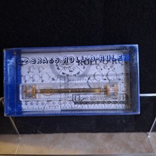 Vintage WEI'S Brass Roll-O-Ruler IOB w/ Instructions picture