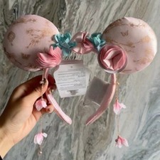 Authentic Shanghai Disney Flower Minnie Mouse Ear Headband Disneyland 2023 NEW picture