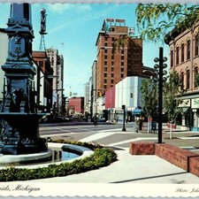 c1970s Grand Rapids MI Downtown Kent Co Civil War Monument Park Advertising 7P picture