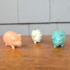 Vintage Celluloid tape Three little pigs Sewing Tape Measure lot DAMAGED picture