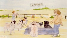 Pug Art Print: Off To The Dog Show by UK Artist Sandra Coen picture
