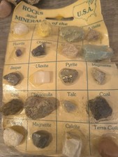 Vintage 1991 Gems of USA Mineral Specimen Collection Card Squire Boone Village picture