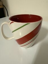 2007 Holiday STARBUCKS Coffee Mug Peppermint Swirl Design 12 oz Red White Green picture