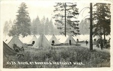 1920s Vancouver Washington Scene Barracks #95 Military RPPC Postcard 26-4530 picture