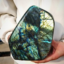 6.82LB Natural crystal Labradorite Mineral Quartz  Mineral Reiki healing picture