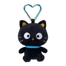 8cm Chococat Plush Keychain Sanrio Black Cat Bag Accessory Heart Buckle Pendant picture