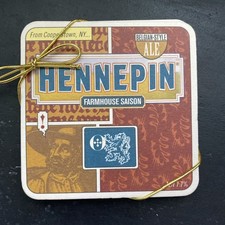 OMME GANG OMMEGANG HENNEPIN SAISON COOPERSTOWN (6) 4 INCH SQUARE BEER COASTERS picture