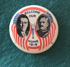 c. 1919 Woodrow Wilson WWI Gen. John Pershing 1.25