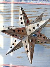 vtg tin pointed star with marbles picture