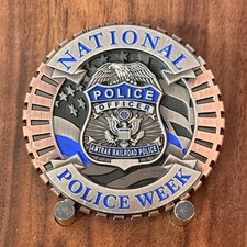 Amtrak Railroad Police National Police Week Challenge Coin  W#20 picture
