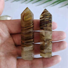 Natural Quartz Citrine Amethyst Clear Obelisk Crystal Point Wand Stone Healing picture