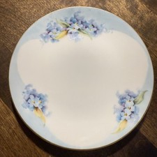 Antique Thomas Sevres Handpainted Buchanan Studios 1915 Forget Me Nots Gold 6”  picture