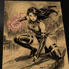 Psylocke Art Print Signed 8.5x11 | Art by Keyeske picture