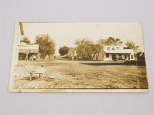 Antique 1910s RPPC Looking North Downtown Swan Creek IL Livery Diner Postcard picture